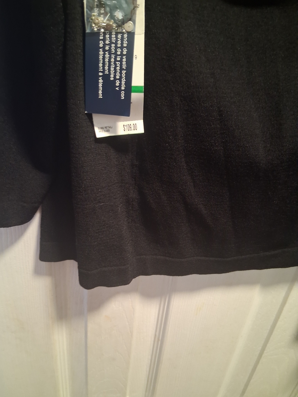 Jones New York Black Embellished Open-Front Jacket - Picture 6 of 6